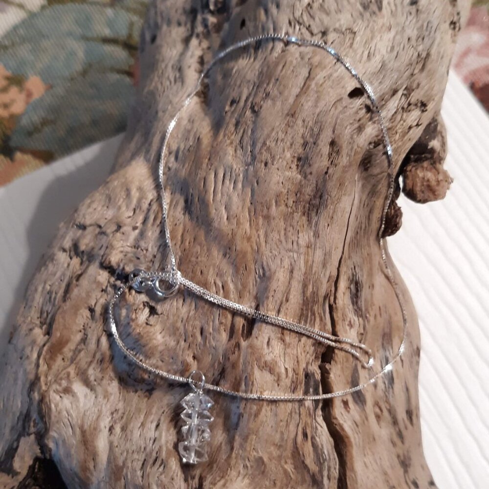 Herkimer Diamond Sterling Silver Necklace 16"
